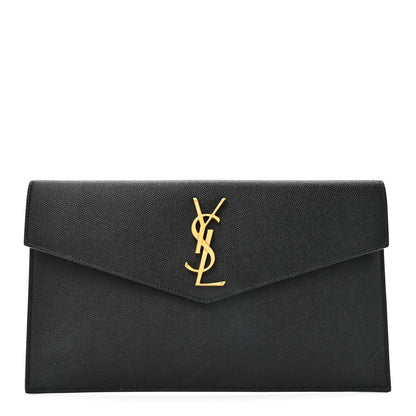 Saint Laurent Grain De Poudre Uptown Pouch Black 1 of 9