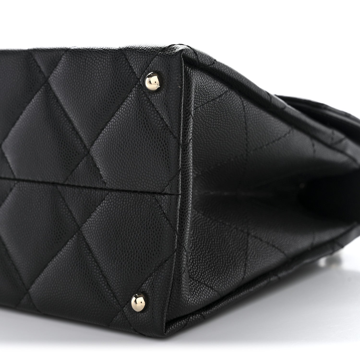 Chanel Caviar Quilted Medium Retro Twist Top Handle Flap Black 10 of 14