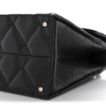 Chanel Caviar Quilted Medium Retro Twist Top Handle Flap Black 10 of 14
