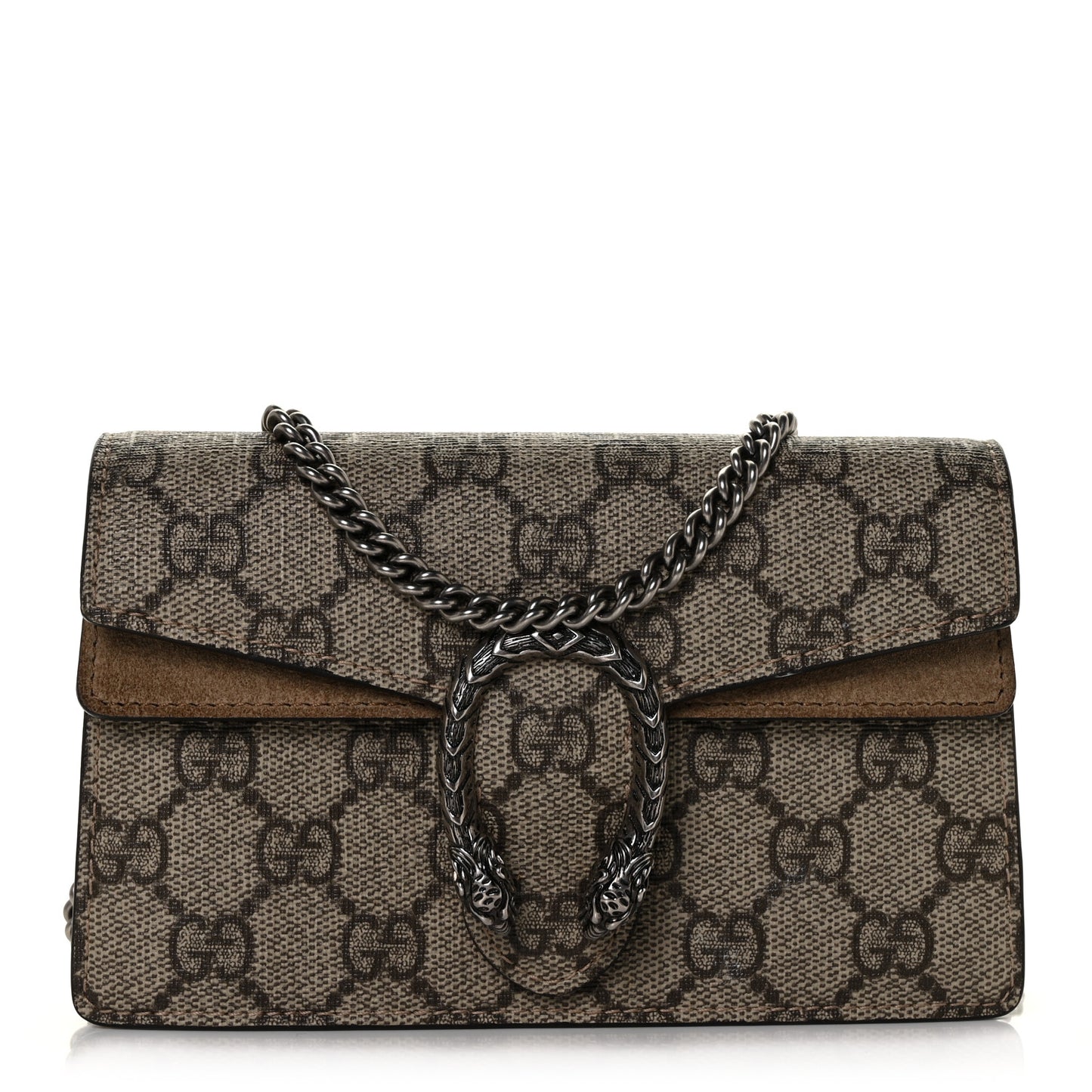 GG Supreme Monogram Super Mini Dionysus Shoulder Bag Taupe