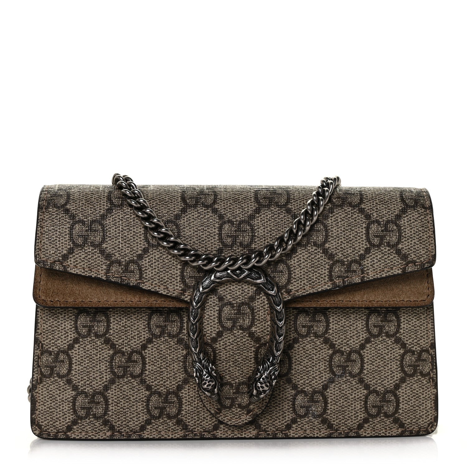 Gucci GG Supreme Monogram Super Mini Dionysus Shoulder Bag Taupe 1 of 10