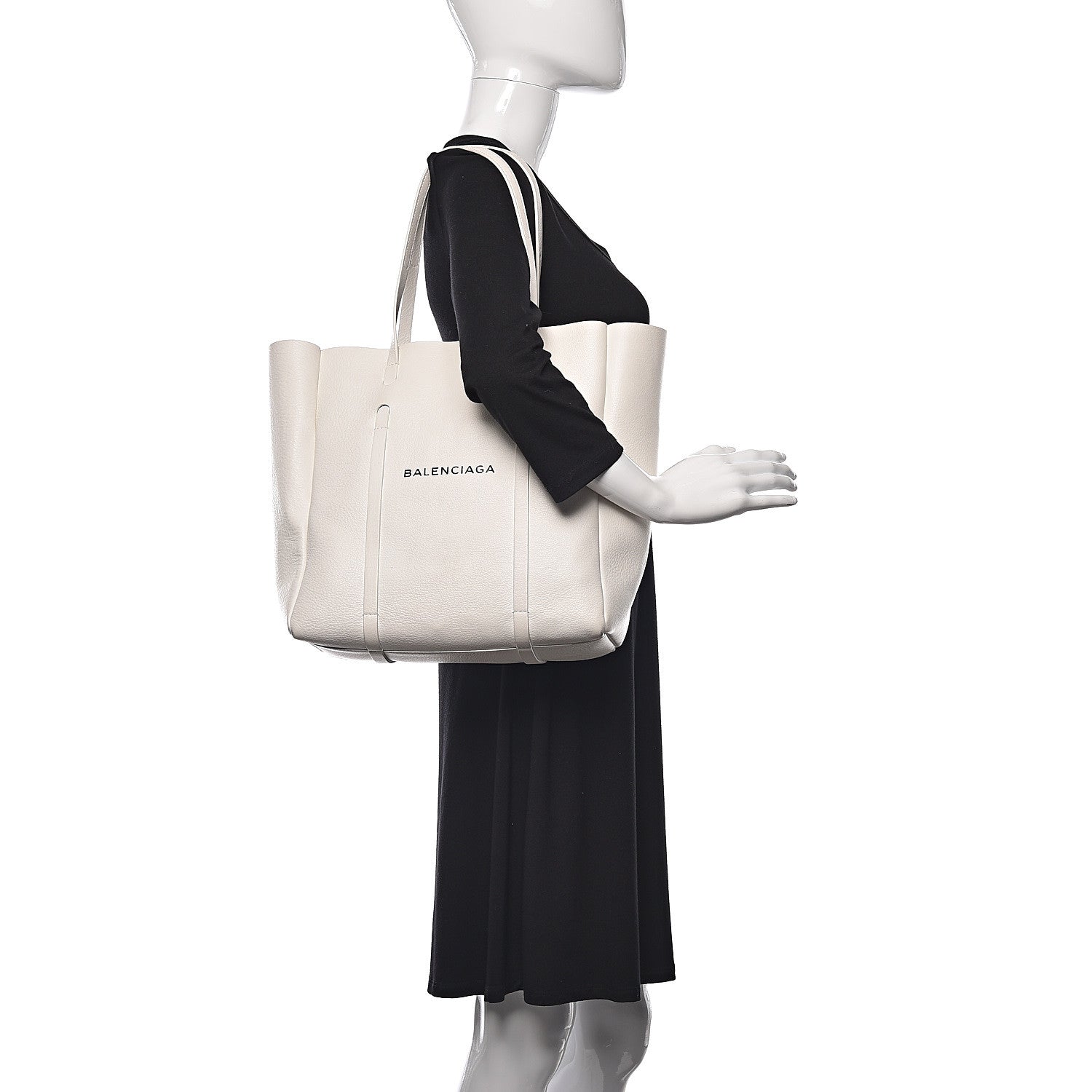 Balenciaga Smooth Calfskin Double Sided Small Everyday Tote Optic White Black 2 of 18