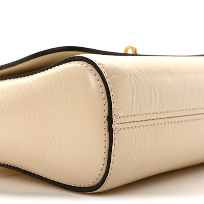 Mulberry High Shine Calfskin Lily Top Handle Flap Eggshell 10 of 11