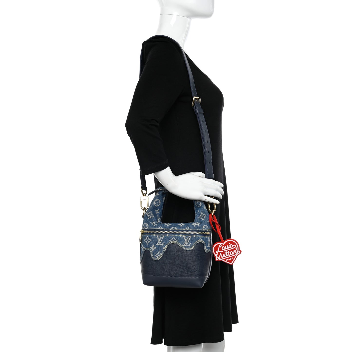 X NIGO Taurillon Monogram Denim Japanese Cruiser Blue