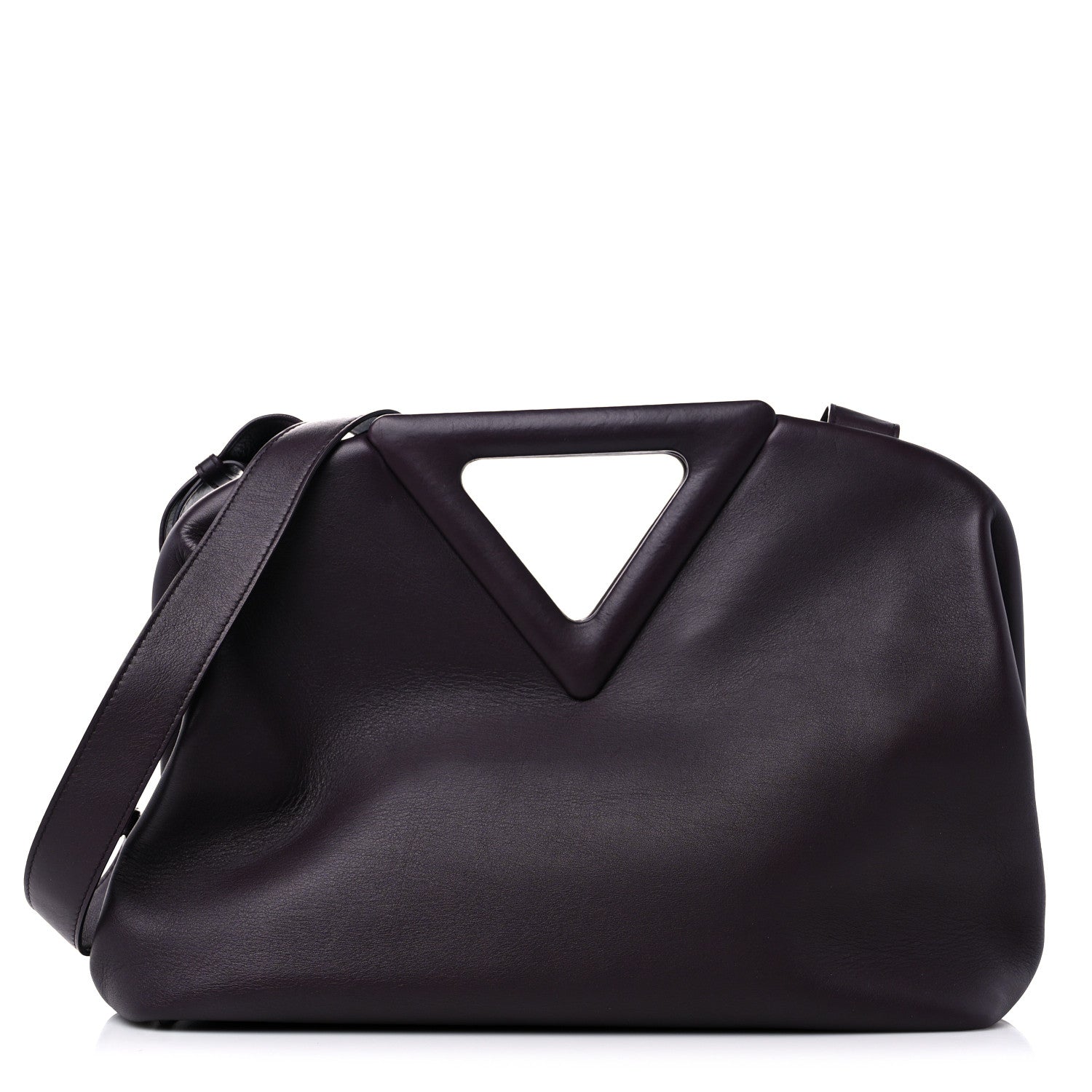 Bottega Veneta Calfskin Medium The Point Triangle Bag Grape 1 of 9