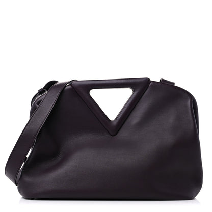 Bottega Veneta Calfskin Medium The Point Triangle Bag Grape 1 of 9