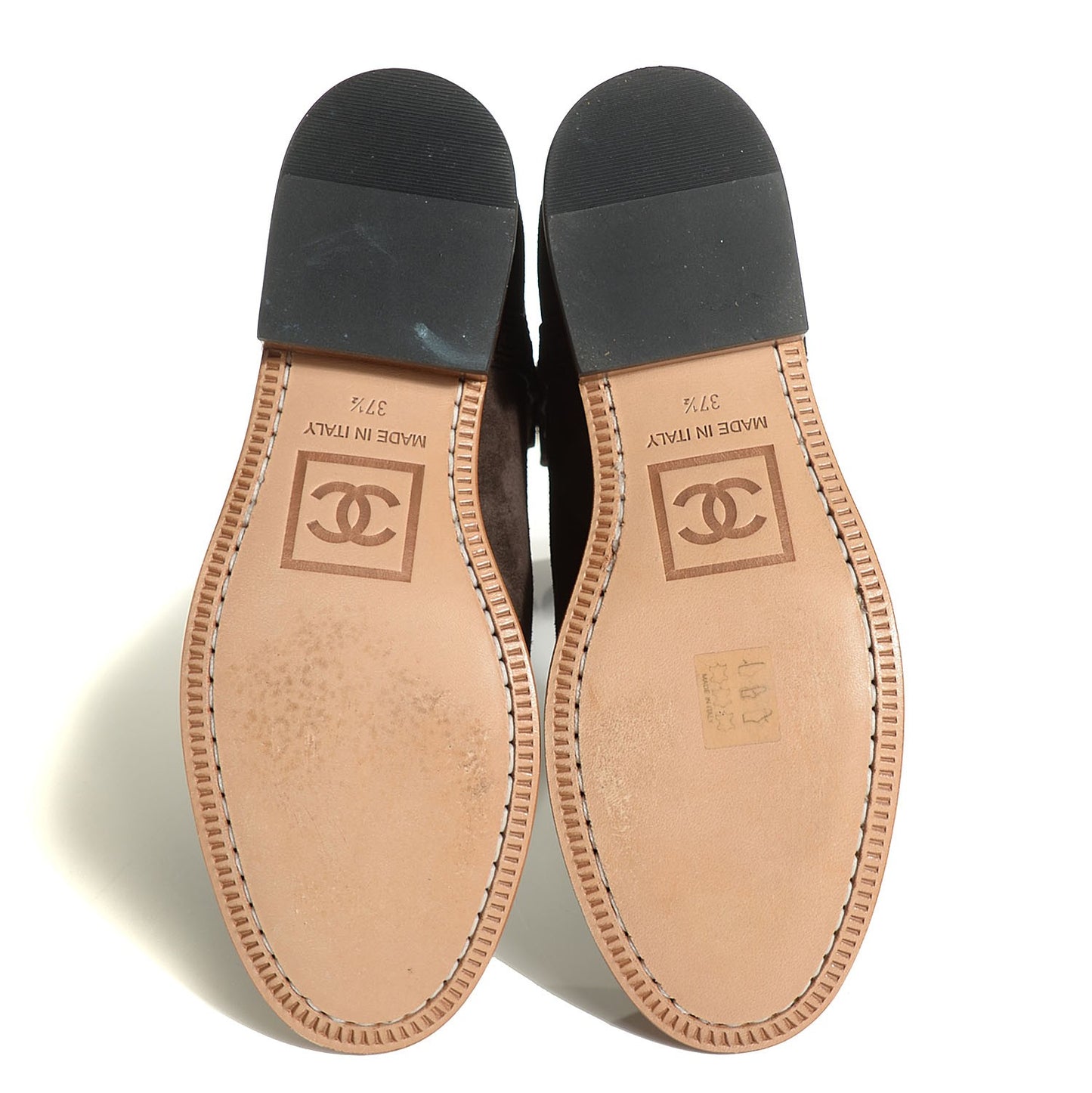Suede Logo Boots 37.5 Brown