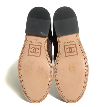 Chanel Suede Logo Boots 37.5 Brown 5 of 8