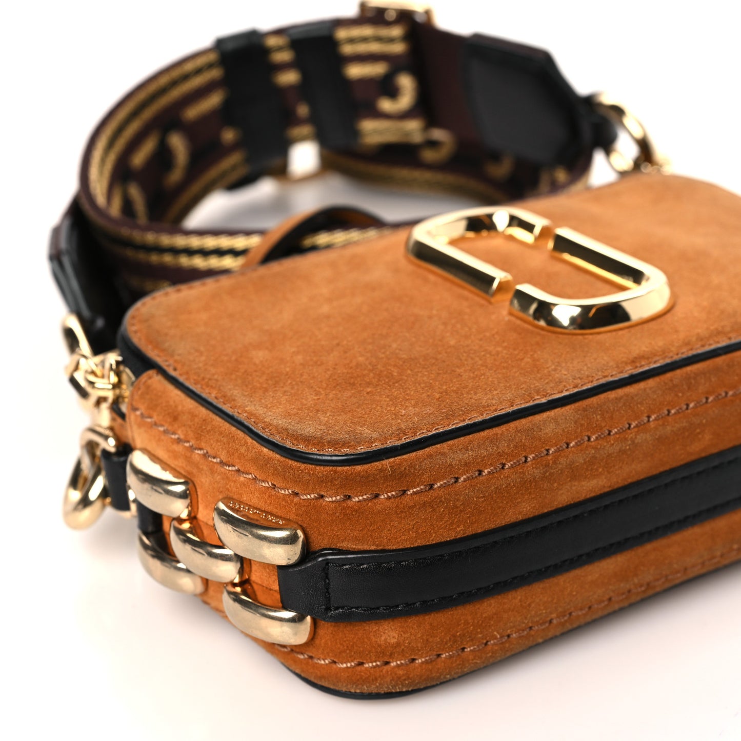 Suede Small Snapshot Camera Bag Mustard