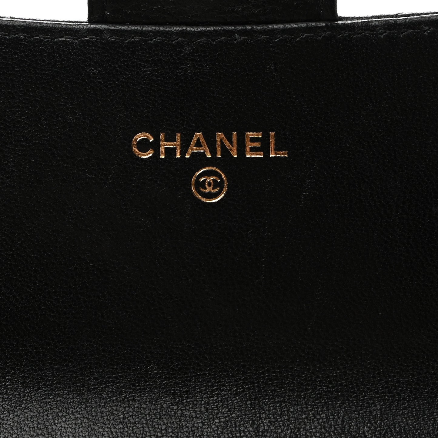 Lambskin Quilted Large Gusset Flap Wallet Black