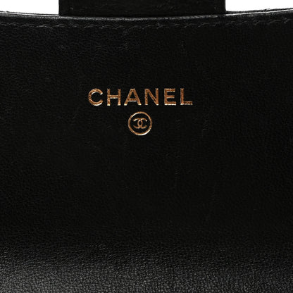 Chanel Lambskin Quilted Large Gusset Flap Wallet Black 6 of 8