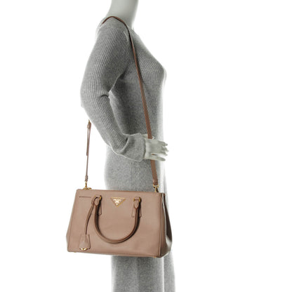 Prada Saffiano Small Galleria Double Zip Tote Cammeo 2 of 10