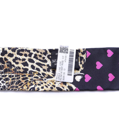 Hermes Silk Jungle Love Love Twilly Black Vert Rose Vif 2 of 4