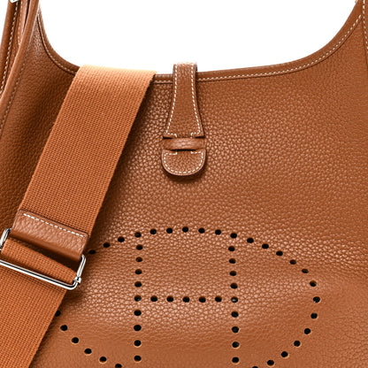 Hermes Taurillon Clemence EVELYNE III PM Gold 15 of 21