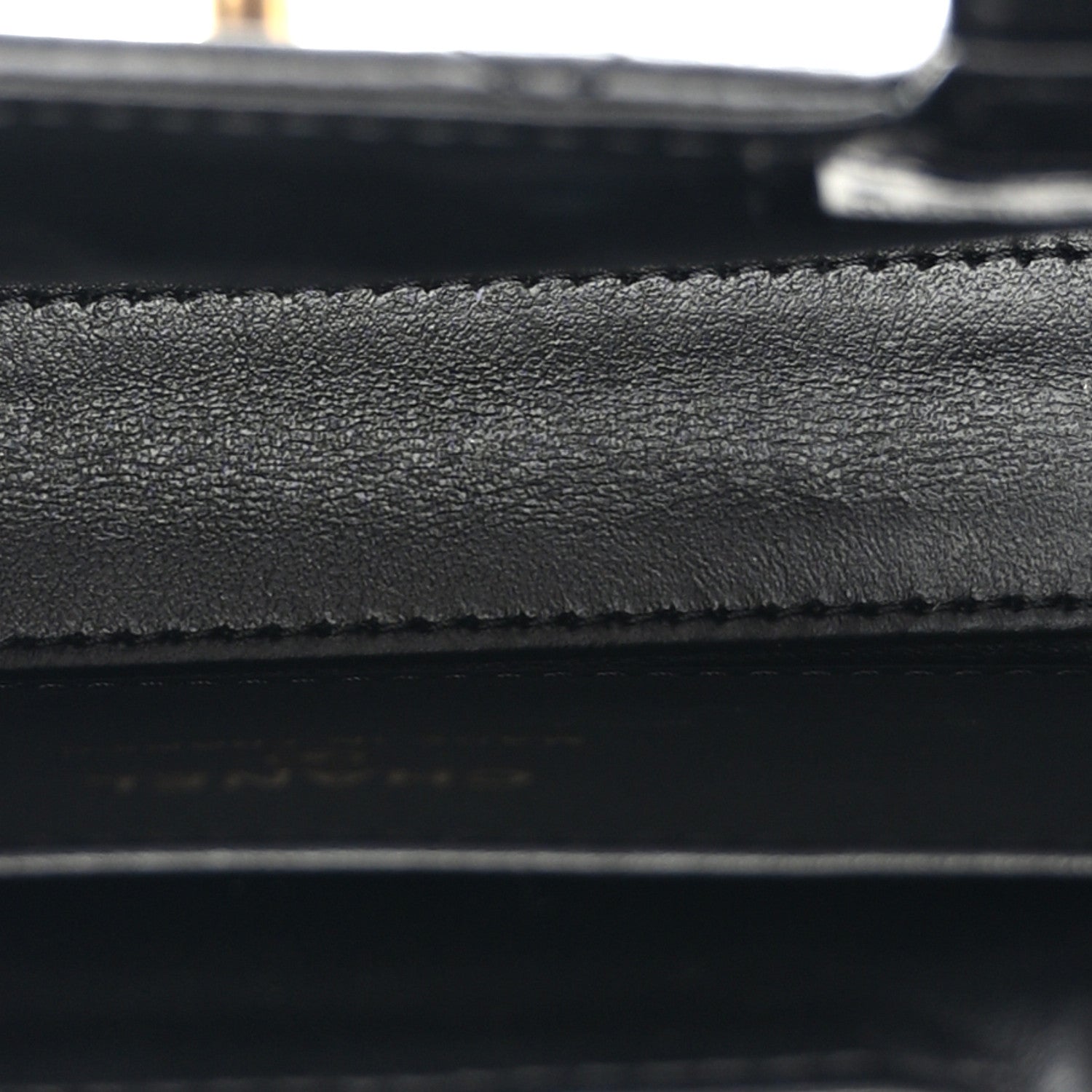 Chanel Shiny Aged Calfskin Quilted Mini Nano Kelly Shopper Black 5 of 11