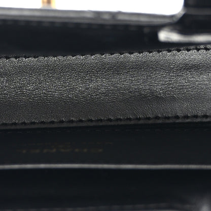 Chanel Shiny Aged Calfskin Quilted Mini Nano Kelly Shopper Black 5 of 11