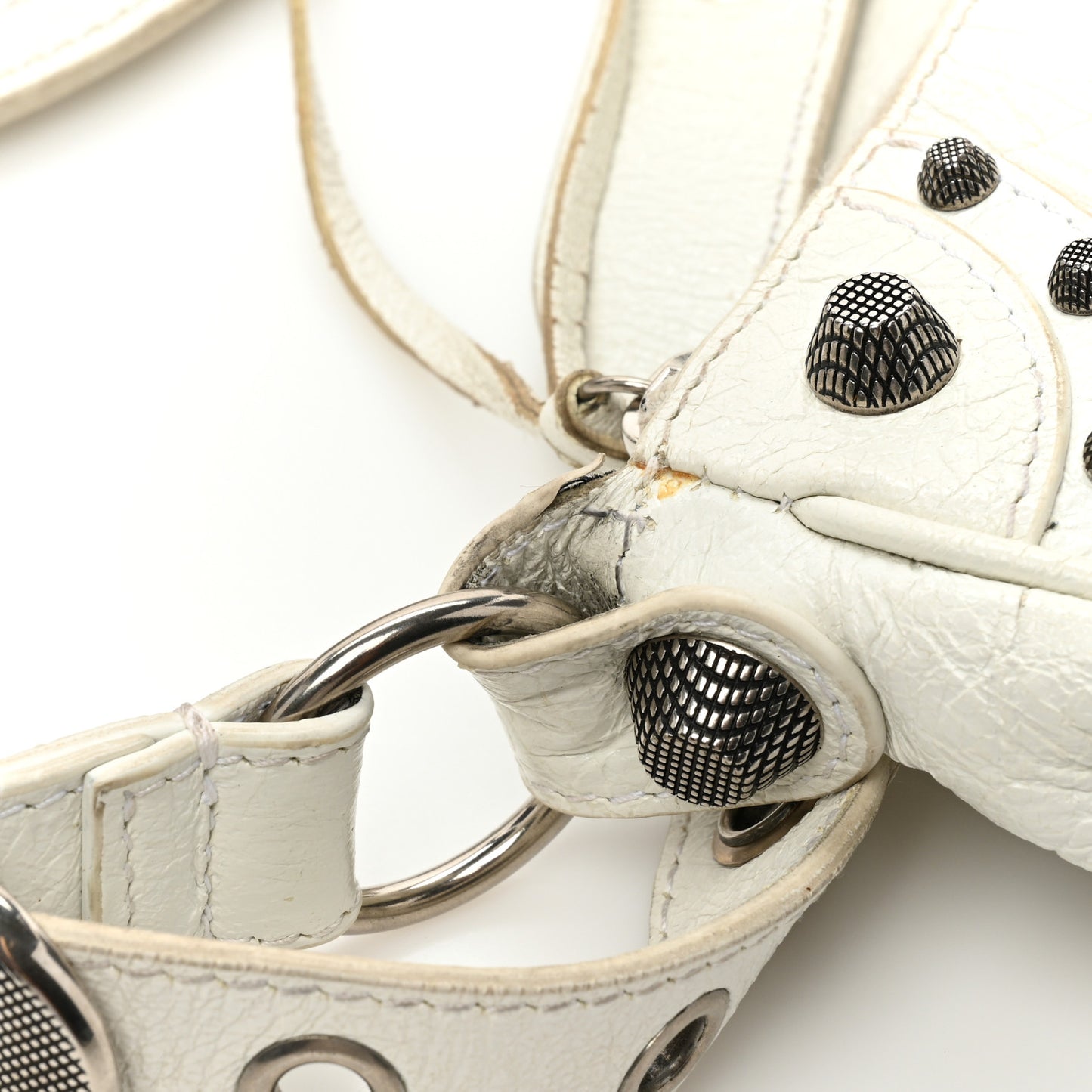 Agneau Arena Le Cagole Shoulder Bag XS Optic White