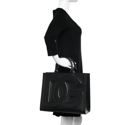 Dolce & Gabbana Calfskin DG Logo Tote Black 2 of 9