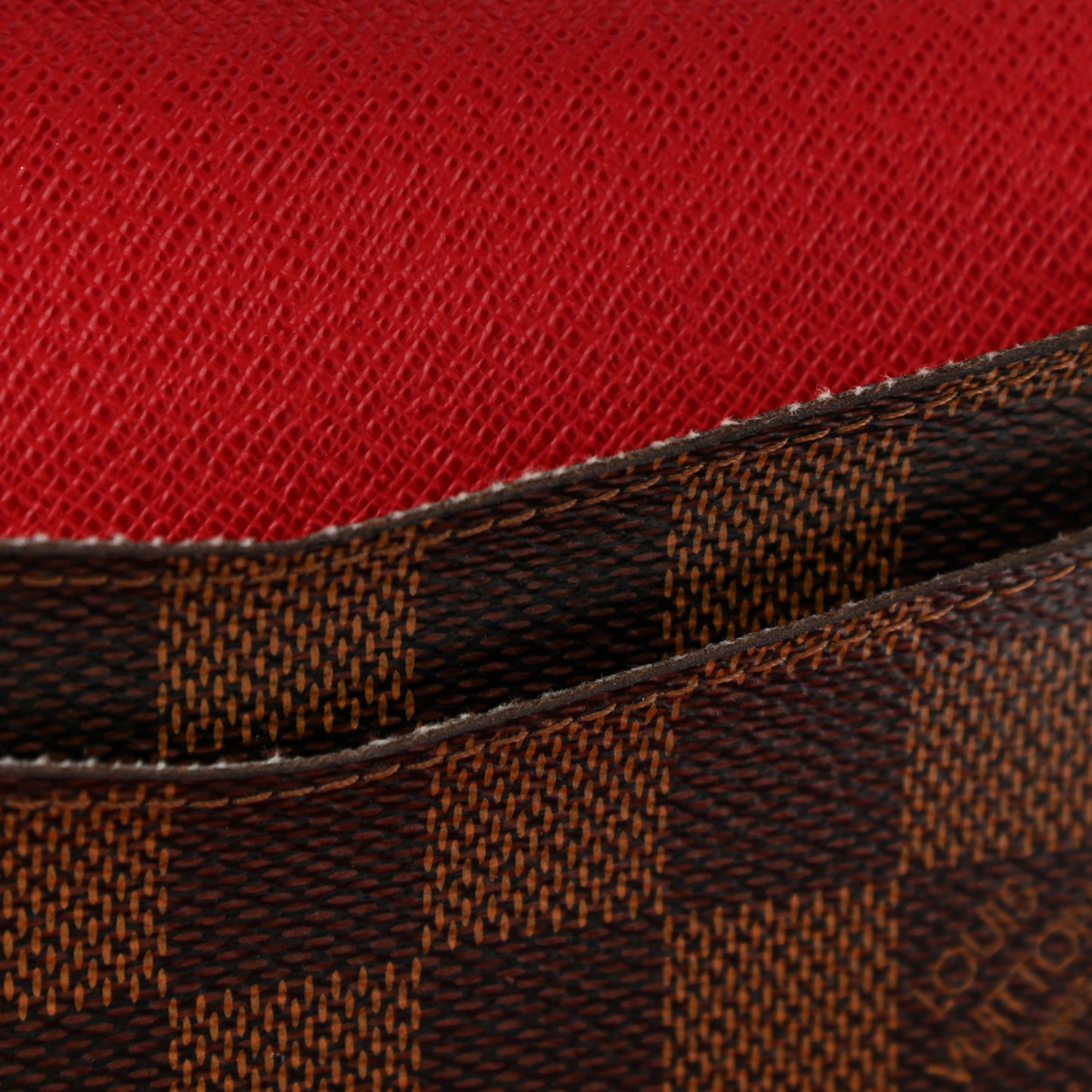 Damier Ebene Josephine Wallet Red