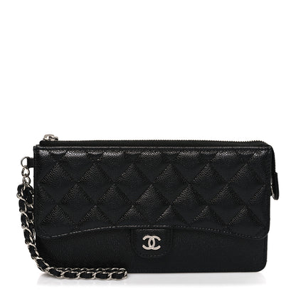 Chanel Caviar Quilted Classic Pouch With Handle Black 1 of 8