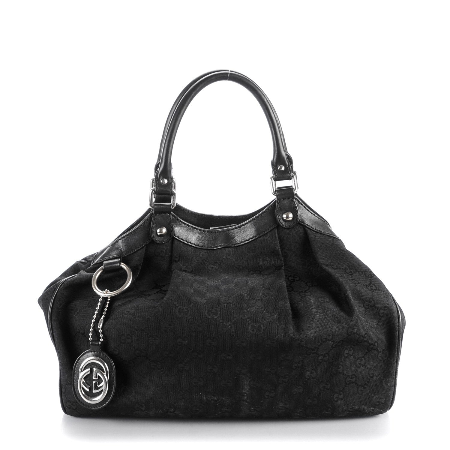 Gucci Monogram Medium Sukey Tote Black 1 of 7