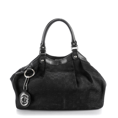 Gucci Monogram Medium Sukey Tote Black 1 of 7
