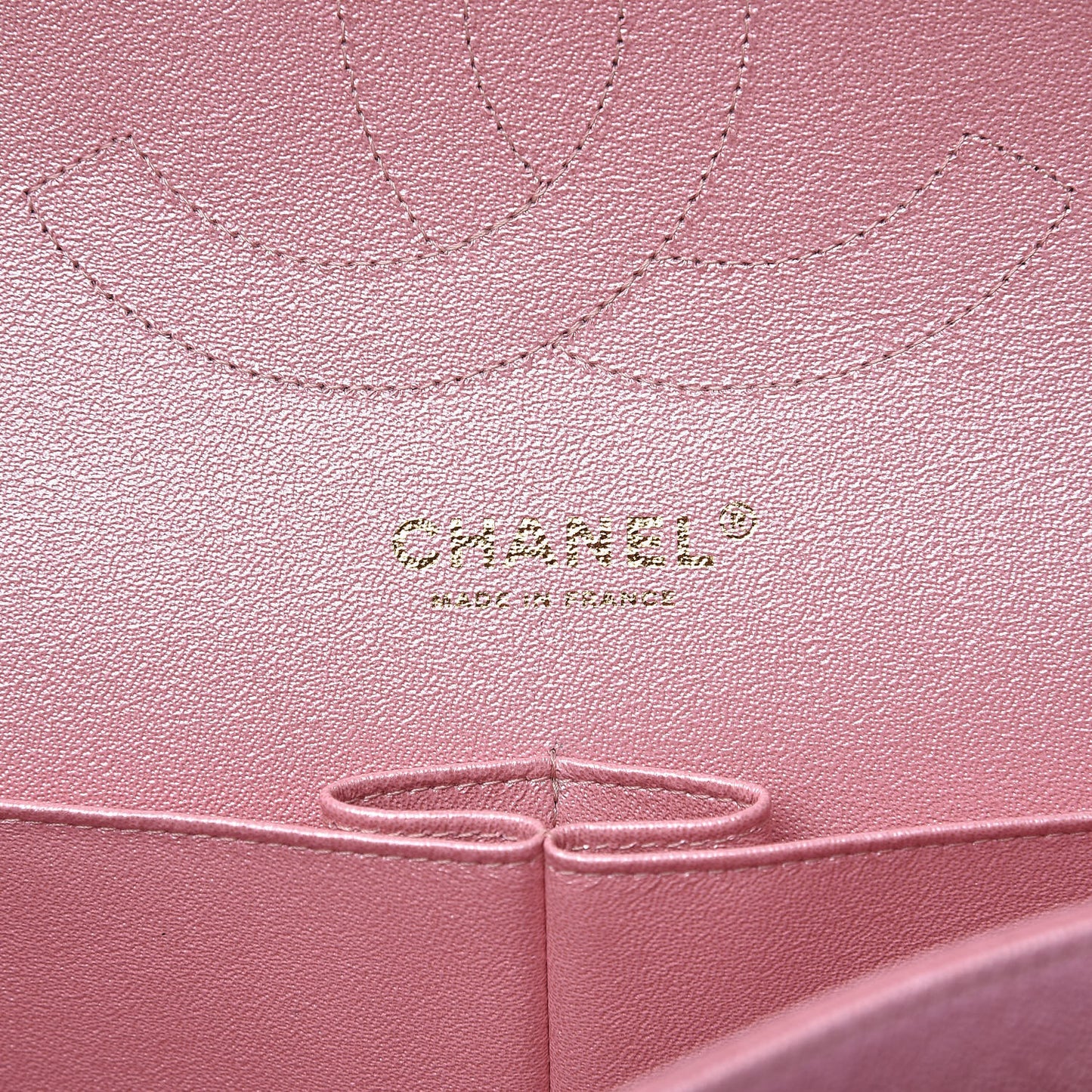Iridescent Caviar Quilted Jumbo Double Flap Rose Pink