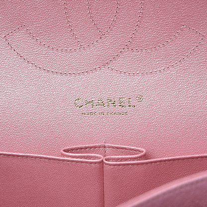 Chanel Iridescent Caviar Quilted Jumbo Double Flap Rose Pink 6 of 10