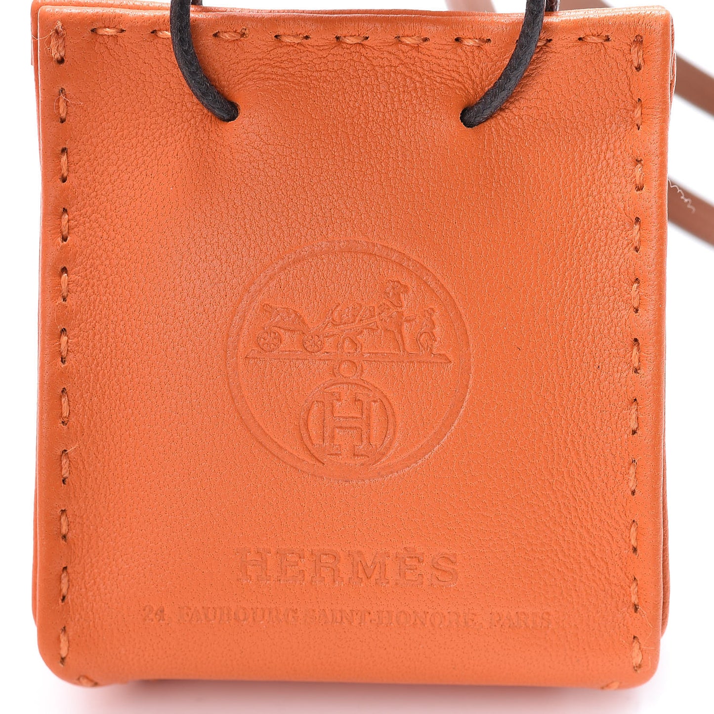 Milo Lambskin Swift Shopping Bag Charm Feu Gold