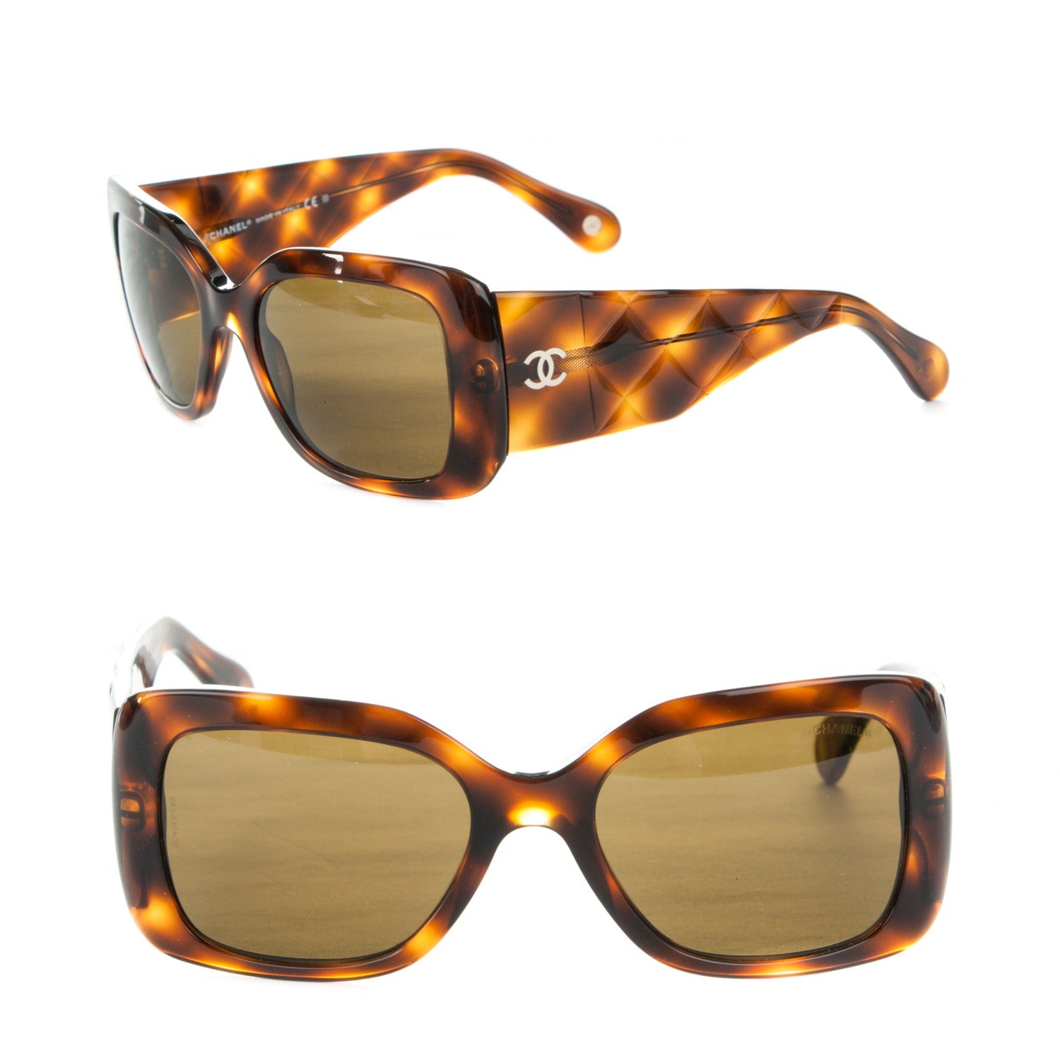 Chanel Quilted Sunglasses 5019 Tortoise 1 of 6