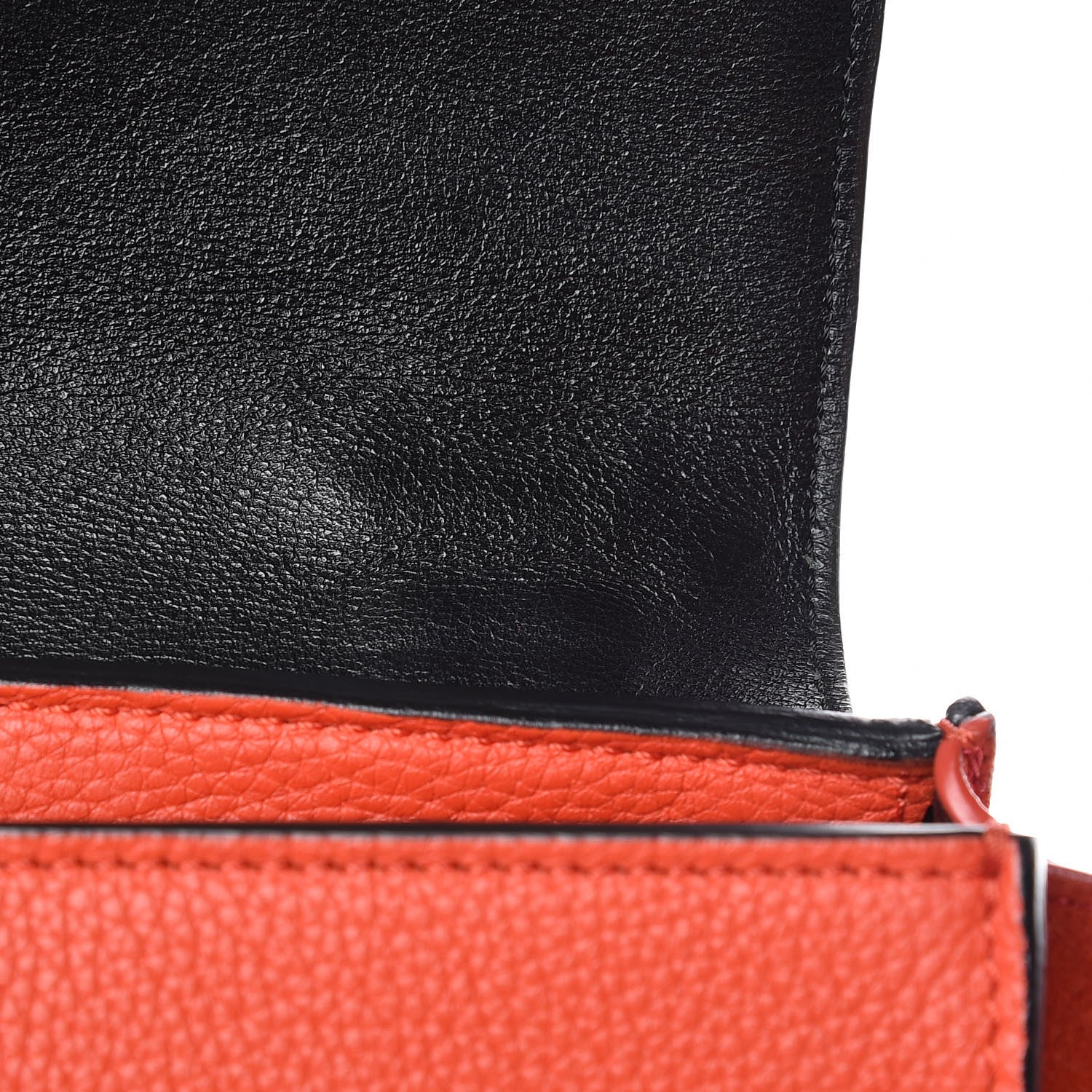 Celine Drummed Calfskin Suede Medium Trapeze Vermillion 18 of 21