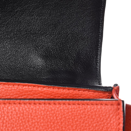 Celine Drummed Calfskin Suede Medium Trapeze Vermillion 18 of 21