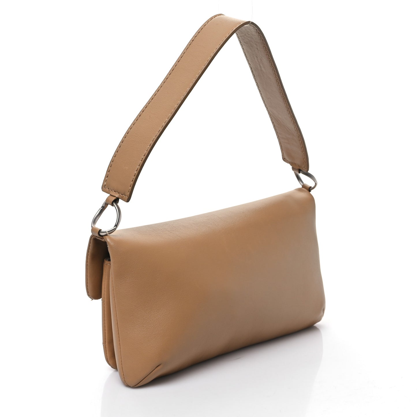 Lambskin Mademoiselle Chocolate Bar Shoulder Bag Beige