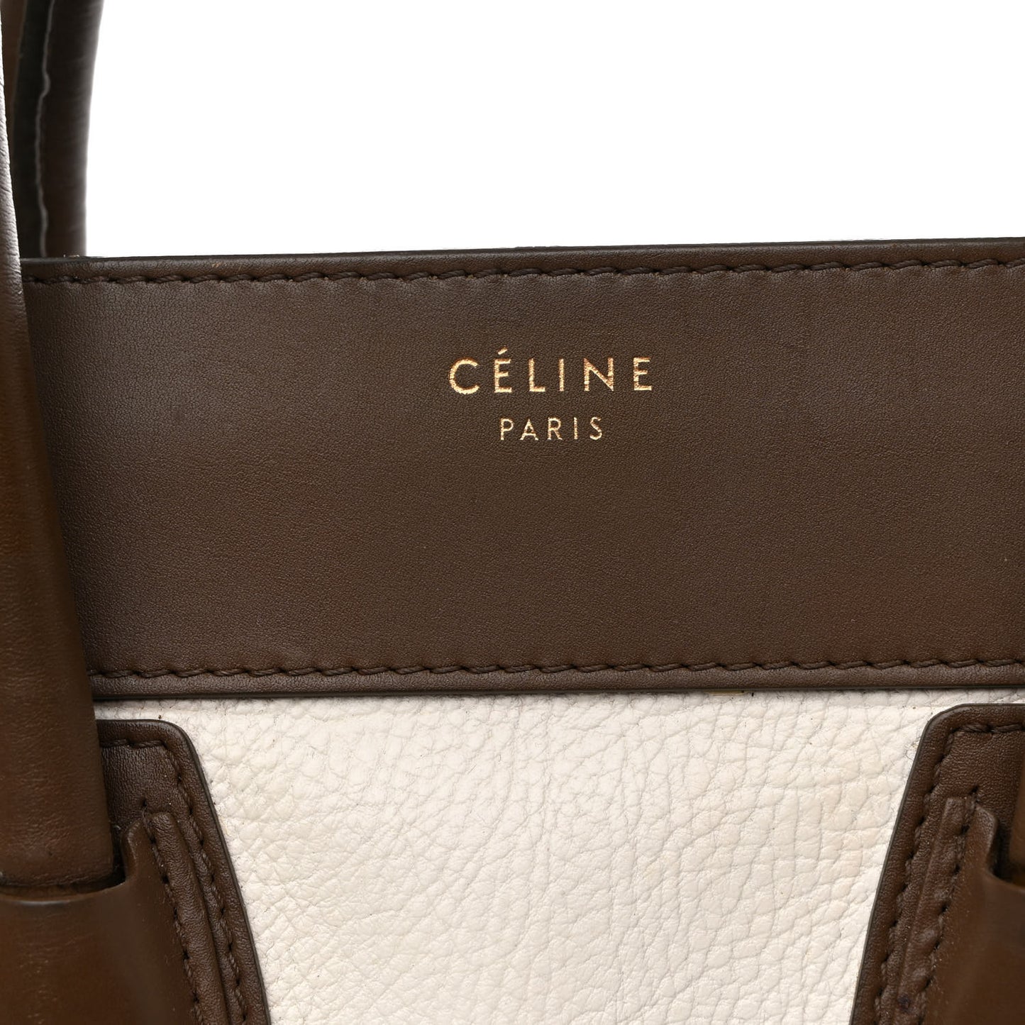 Textured Calfskin Suede Tri-color Mini Luggage Cream