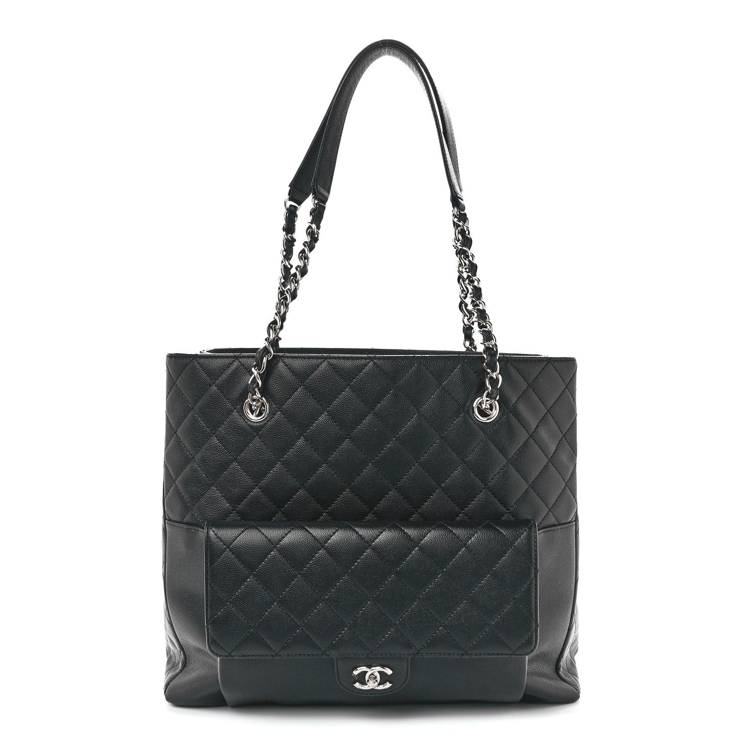 Chanel Caviar Quilted Pocket Large Tote Black 1 of 10