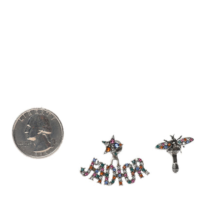 Christian Dior Metal Crystal J'adior Earrings Aged Gold Multicolor 2 of 3