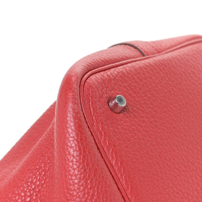 Hermes Taurillon Clemence Picotin Lock 18 PM Rouge Casaque 6 of 13