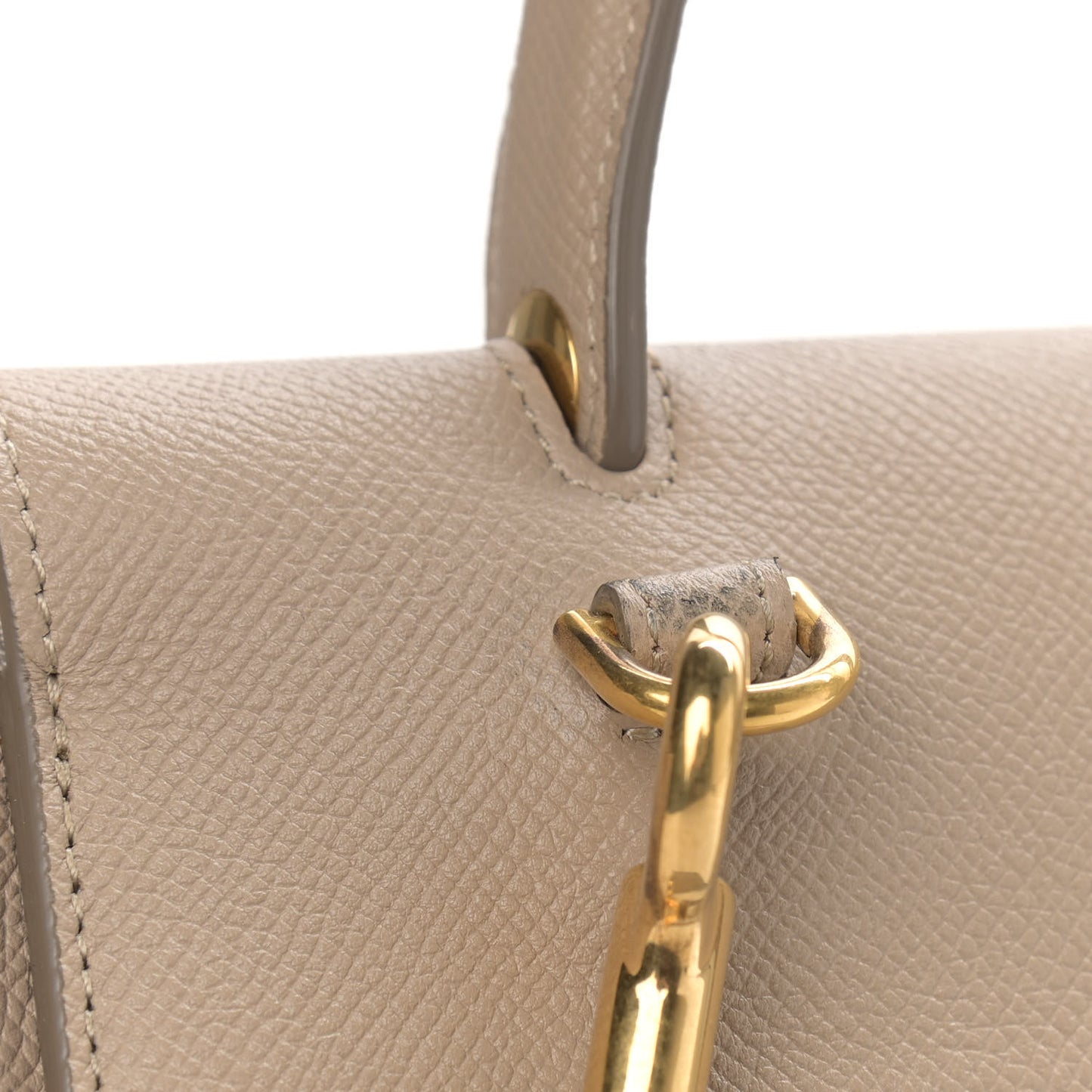 Grained Calfskin Mini Belt Bag Light Taupe