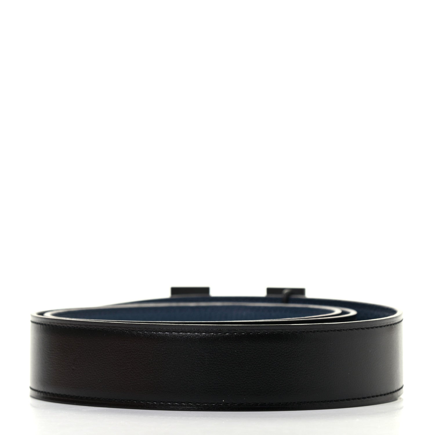 Hermes Box Togo 32mm Matte H Belt 95 Black Bleu De Prusse 2 of 5