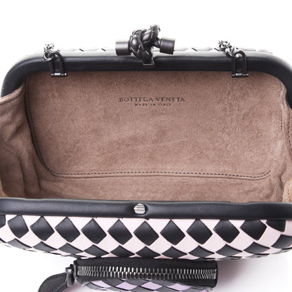 Bottega Veneta Intreccio Nappa Knot Clutch Black Pink Purple 4 of 4