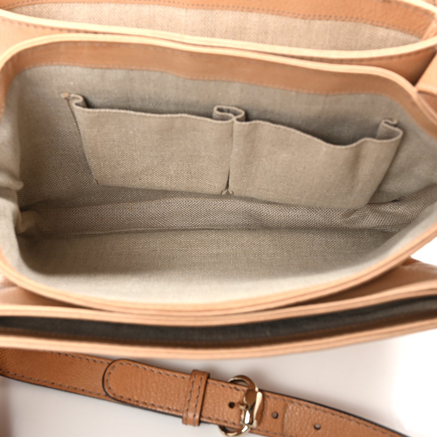 Monogram Medium Marrakech Flap Messenger Bag Beige Brown