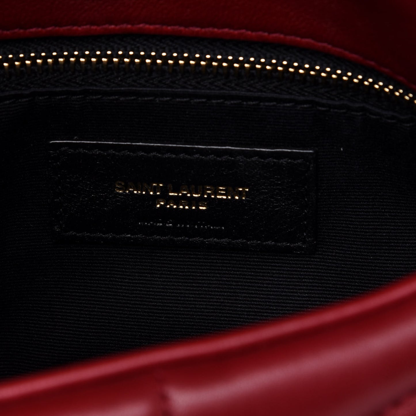 Lambskin Quilted Toy Loulou Puffer Monogram Chain Satchel Red