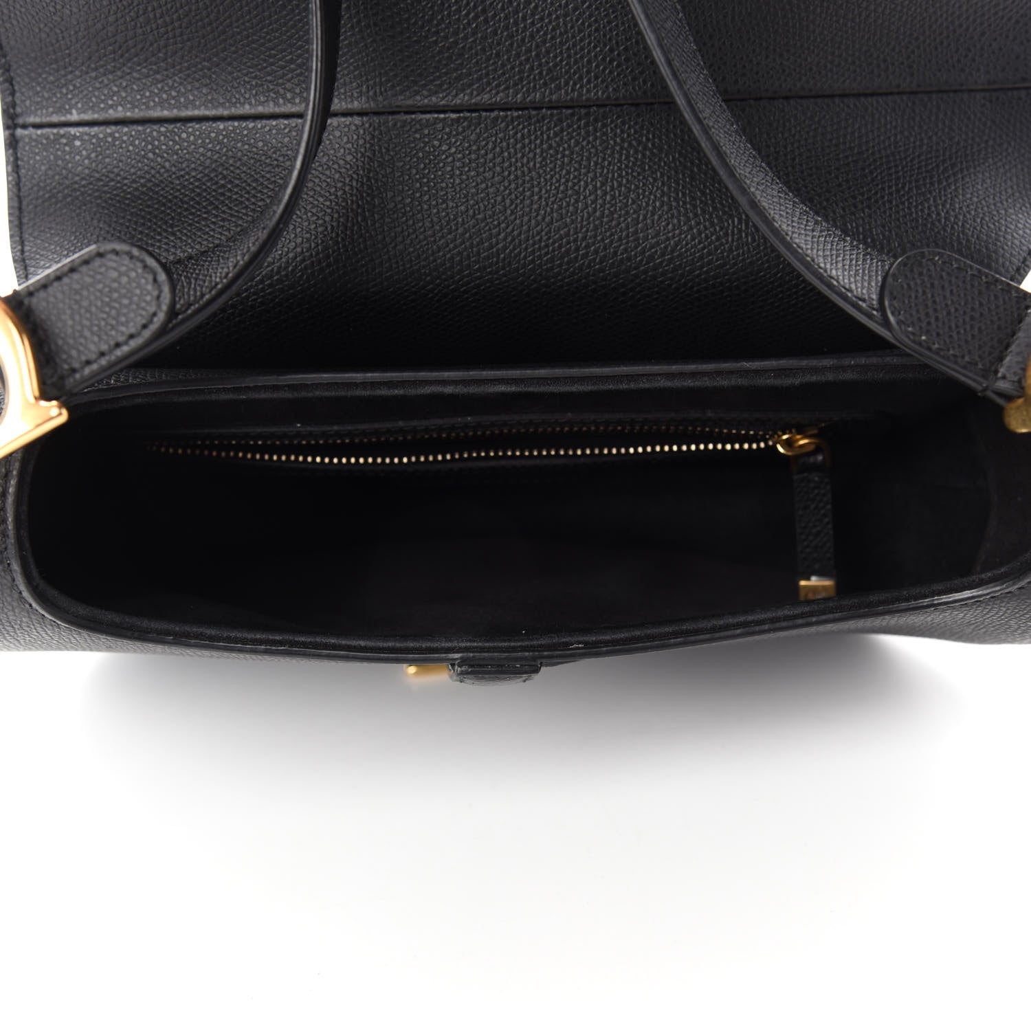 Christian Dior Grained Calfskin Saddle Bag Black 5 of 10