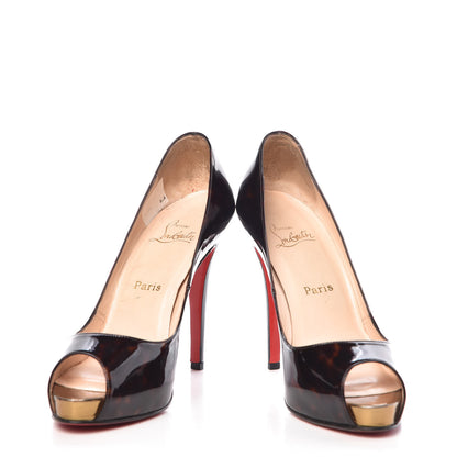 Christian Louboutin Patent Tortoiseshell Very Prive 120 Pumps 40 Tartaruga 6 of 17