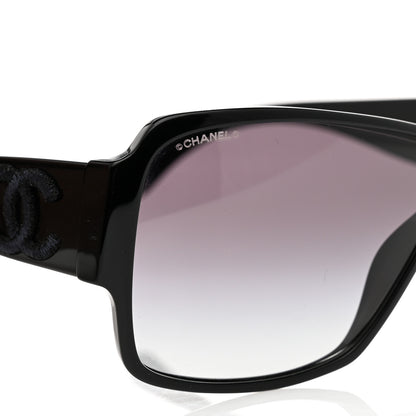 Chanel Acetate Shield Sunglasses 5449-A Black 7 of 8