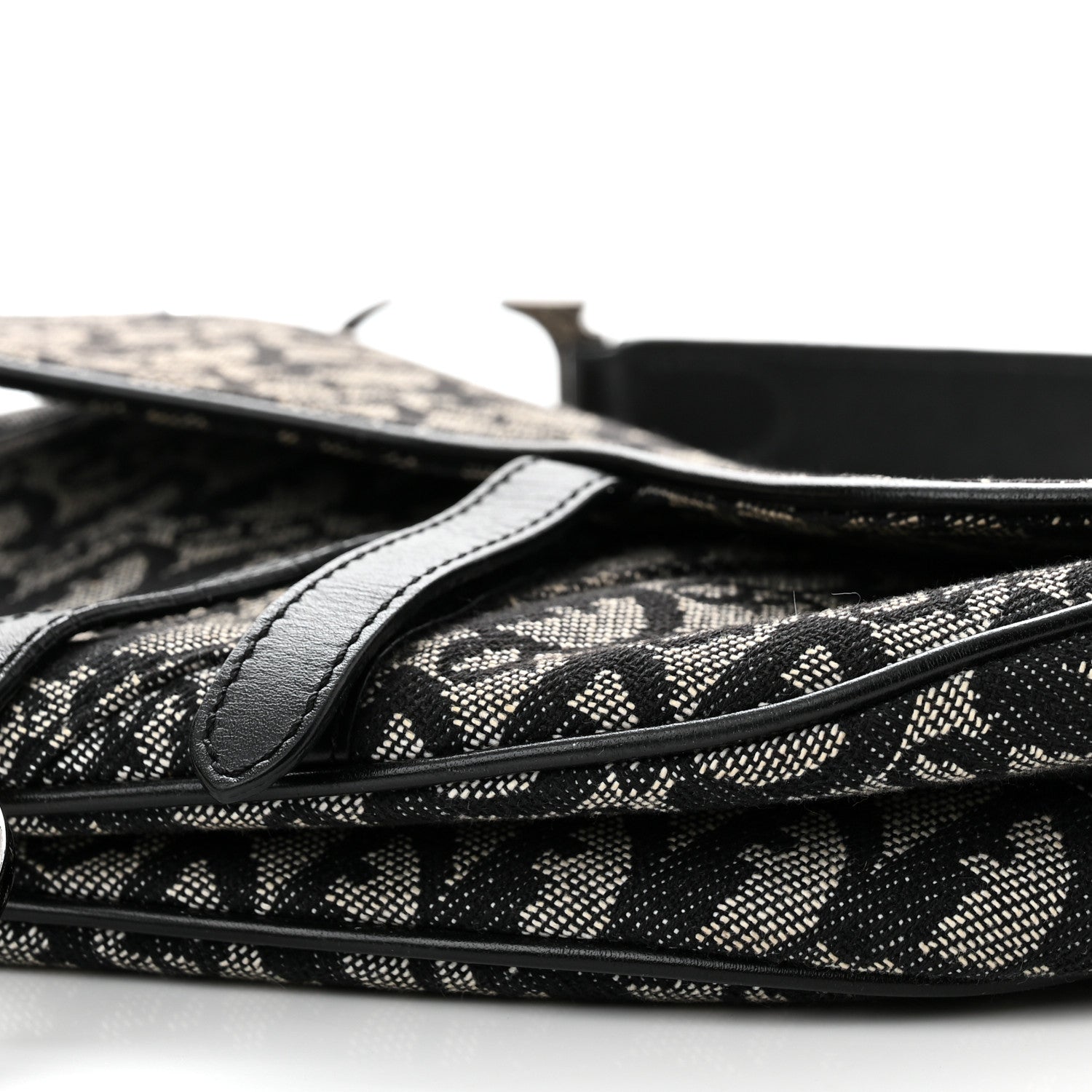 Christian Dior Monogram Saddle Bag Black 10 of 17