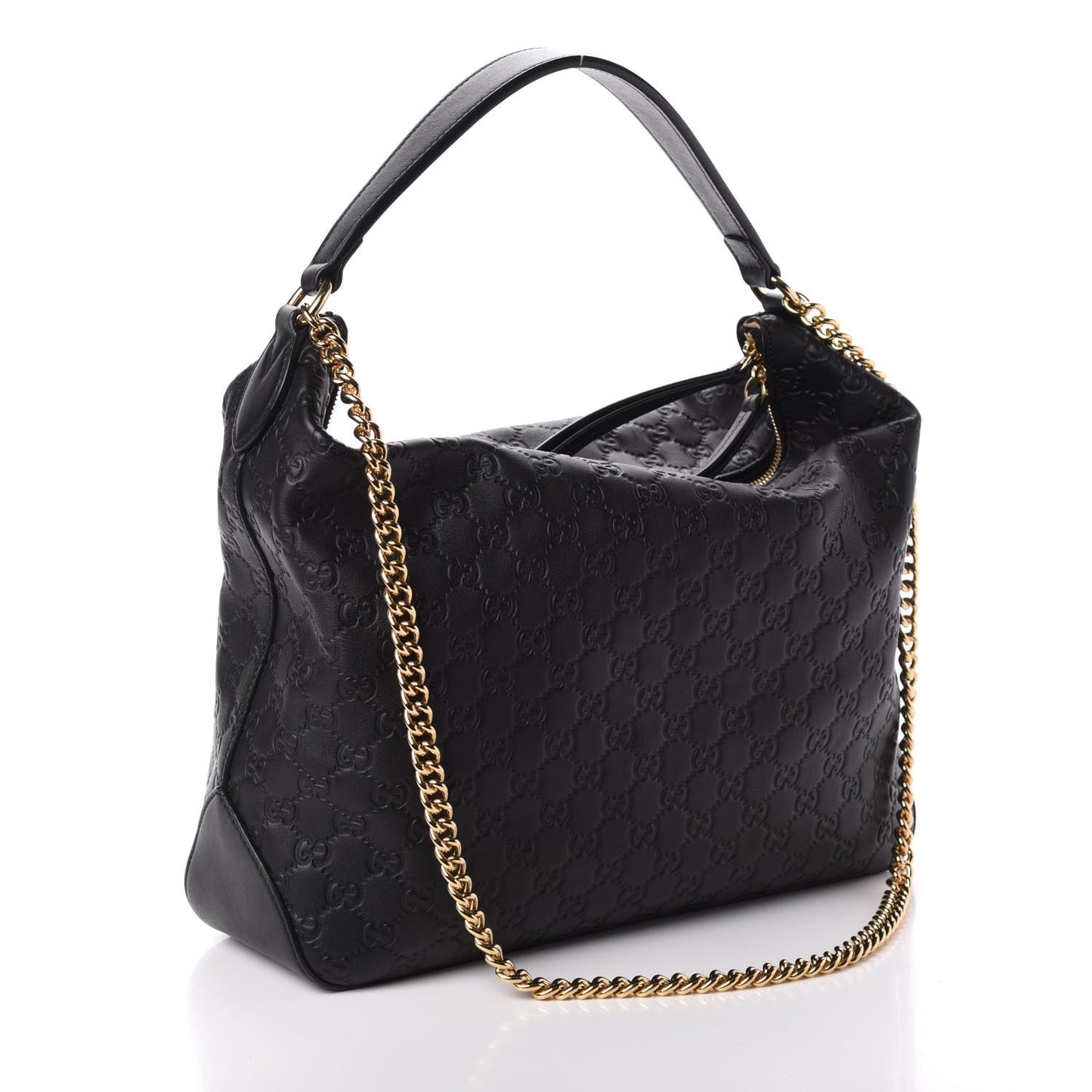 Guccissima Signature Large Linea A Hobo Black