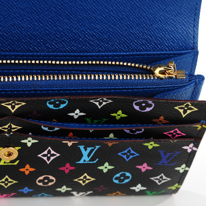 Louis Vuitton Monogram Multicolor Sarah Wallet Black Bleuet 6 of 11