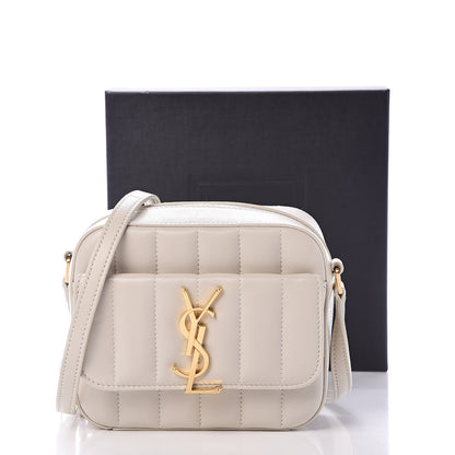 Saint Laurent Lambskin Matelasse Monogram Toy Vicky Camera Bag White 11 of 11