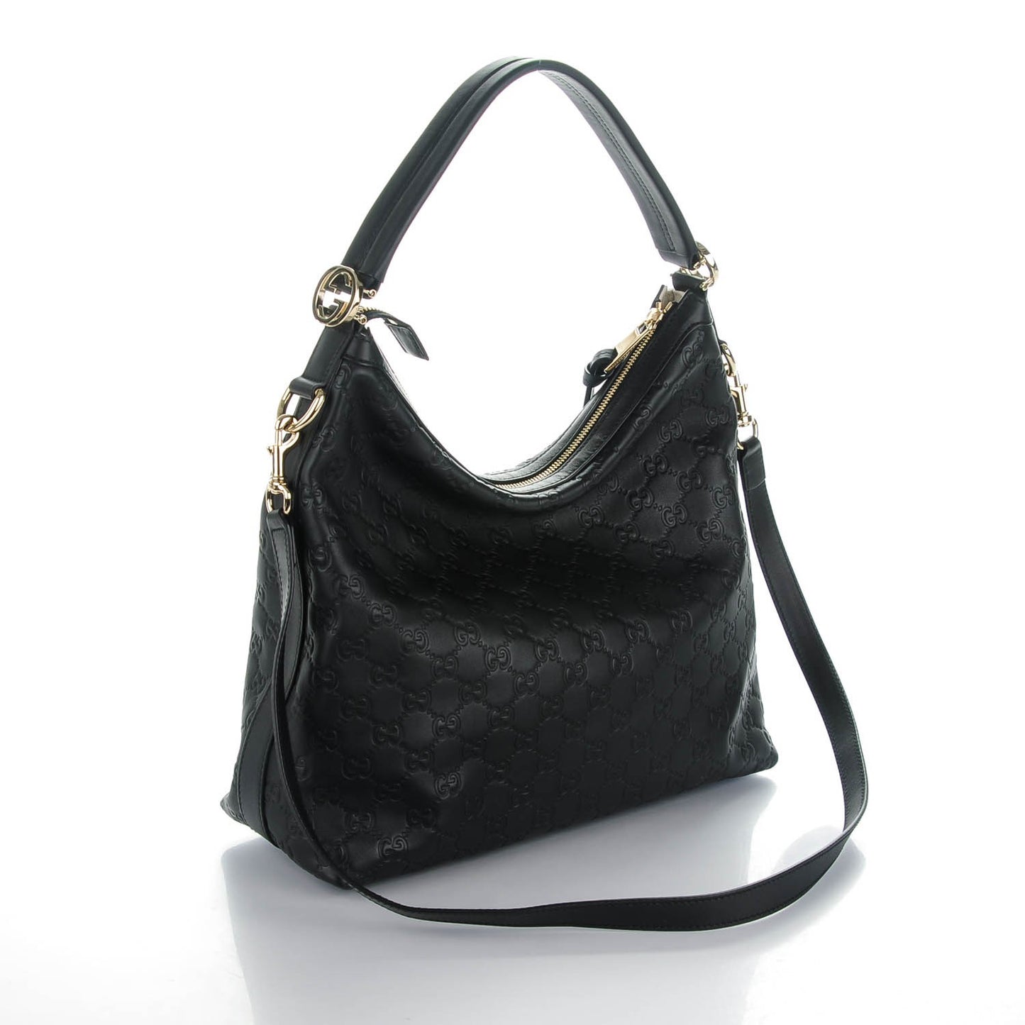 Guccissima Small Miss GG Hobo Black